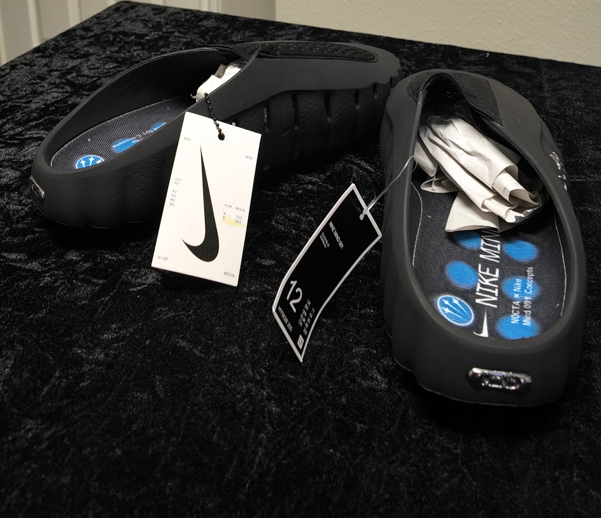 Nike Mind 001 Slides – Black Chrome (Brand New, Authentic)
