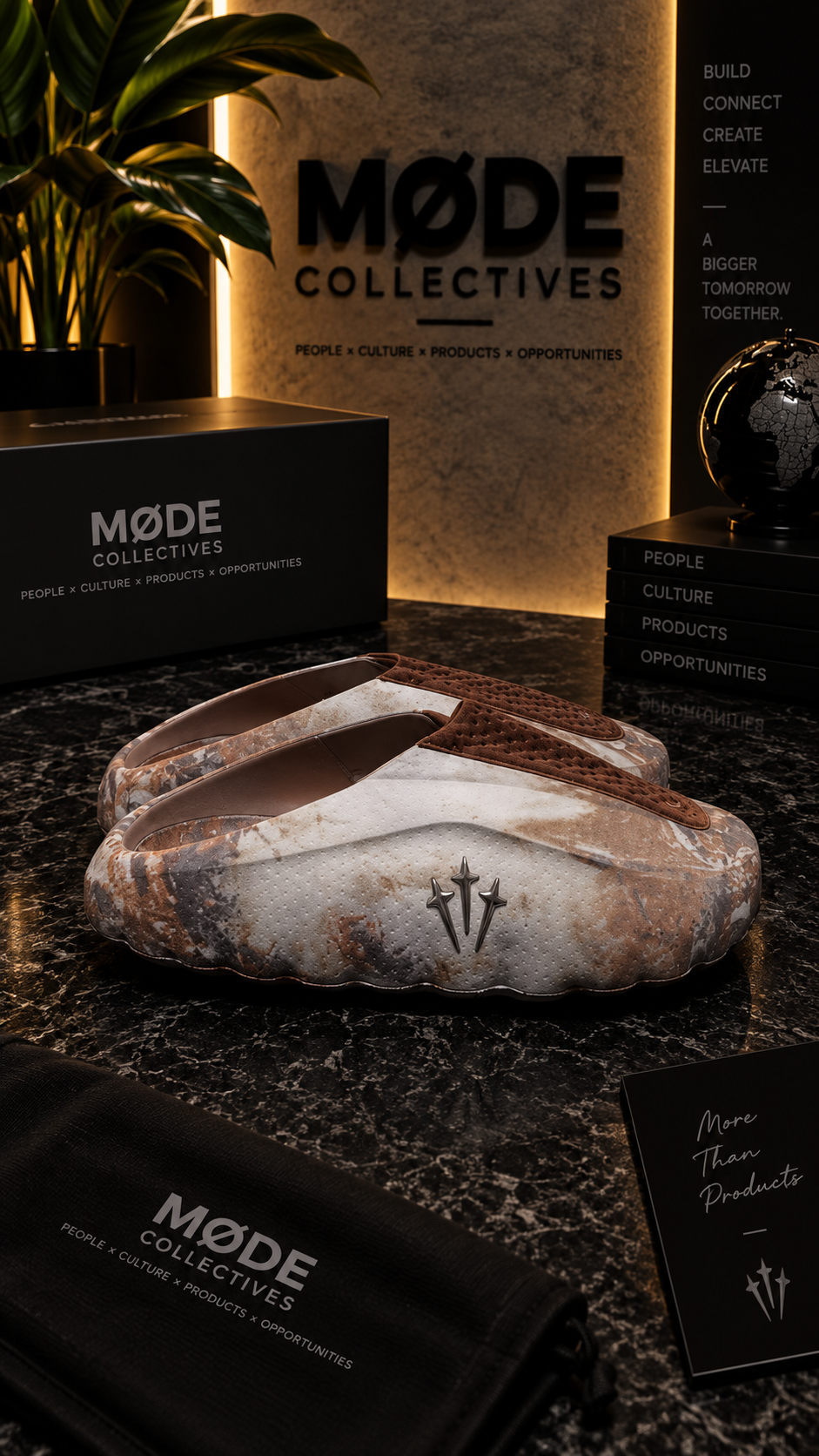 Nike Mind 001 Slides – Marble Brown (Brand New, Authentic)